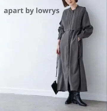 apart by lowrys 핀턱 레이어드 원피스 그레이 M