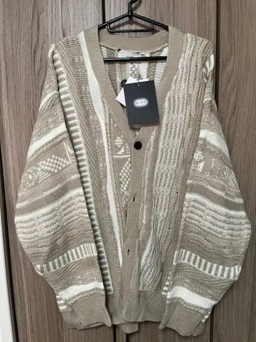 NIDO 베이지 화이트 가디건 미사용 새상품