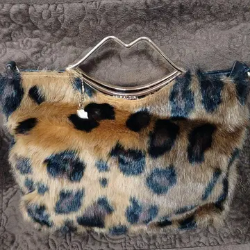 SPIRAL GIRL 레오파드 무늬 퍼 숄더백