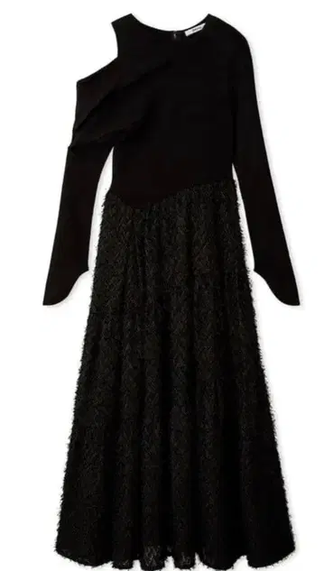 SNIDEL 원숄더 자카드 드레스