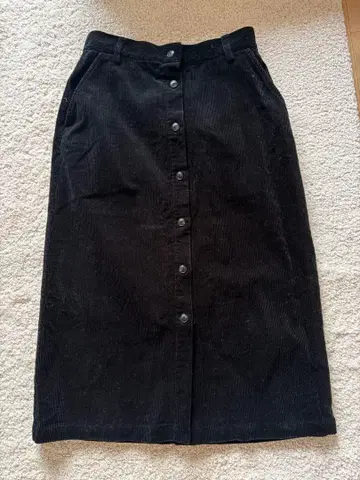 1LDK MY _ 버튼 타이츠 스커트 코듀로이 블랙 사이즈 1