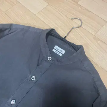 스티븐 앨런 밴드 카라 셔츠 다크 그레이