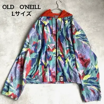 컨디션 최상 올드 오닐 후드 부착 멀티 컬러 자켓 L 사이즈
