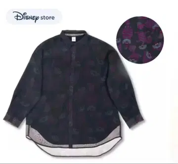 체셔 고양이 프린트 셔츠 긴팔 셔츠 올 패턴 블랙