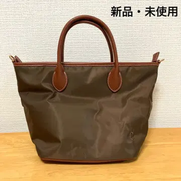 [ 새상품 ] 모노콤사 나일론 미니 토트 백 브라운