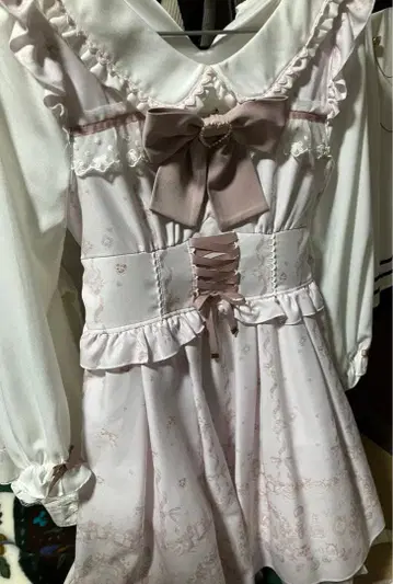 리즈리사 girls party 패턴 원피스 핑크 사이즈 2