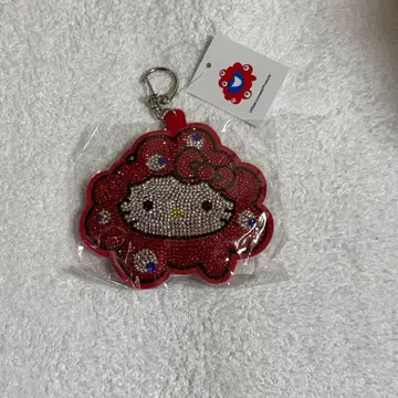 오사카 간사이 엑스포 한정판 미야쿠미야쿠 키티 반짝이 가죽 키링