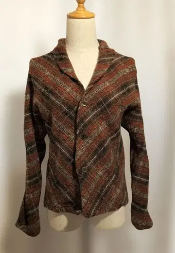 Plantation 숄카라 자카드 울 가디건 M