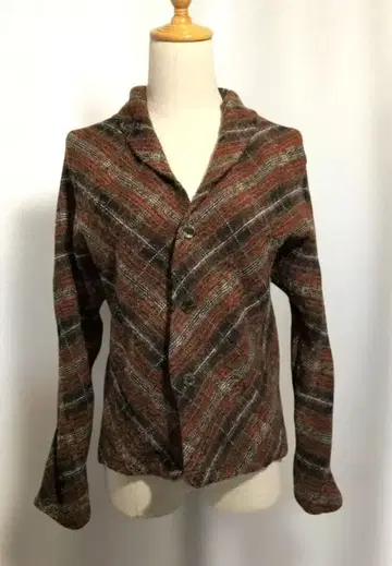 Plantation 숄카라 자카드 울 가디건 M