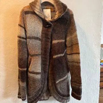 [ 미사용 새상품 ] 유나이티드 애로우즈 울 혼방 스트라이프 가디건