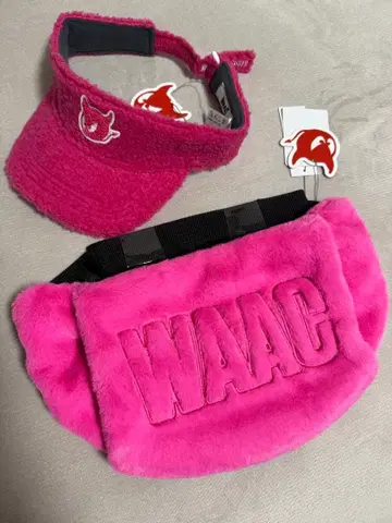 WAAC 핑크 바이저와 웨스트 파우치 세트