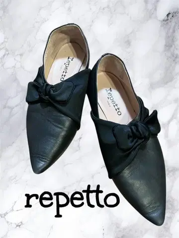 레어! repetto 블랙 플랫슈즈 36