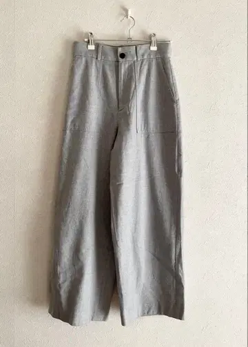 MACPHEE * 맥피 그레이 울 와이드 팬츠