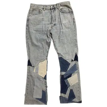 mnml 데님 플레어 팬츠 블루 34