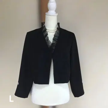 전통 예복 기모노 리메이크 프릴 칼라 볼레로 안감 부착, L 사이즈