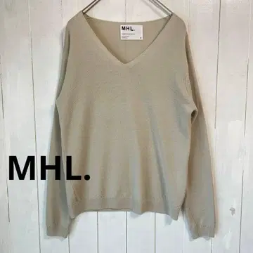 MHL. 울 100% 하이 게이지 V넥 스웨터 M 사이즈 일본제