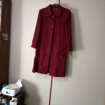 와인 레드 롱 코트 9AR