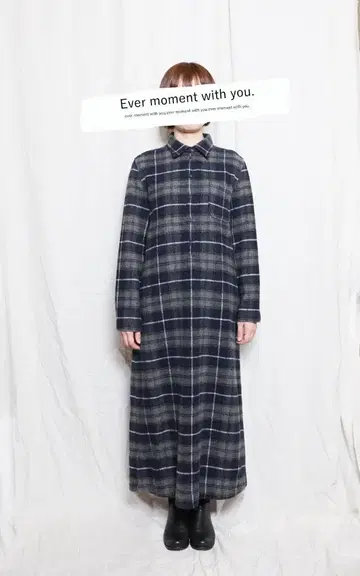 펠리시모 구매 그레이 롱 셔츠 원피스