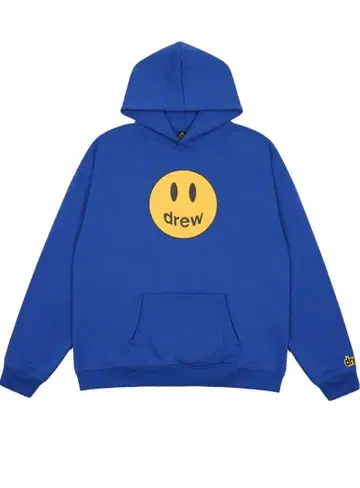 drew 스마일리 페이스 후드티 파랑