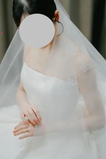 웨딩 베일 롱 트리트 드레싱 꽃 자수