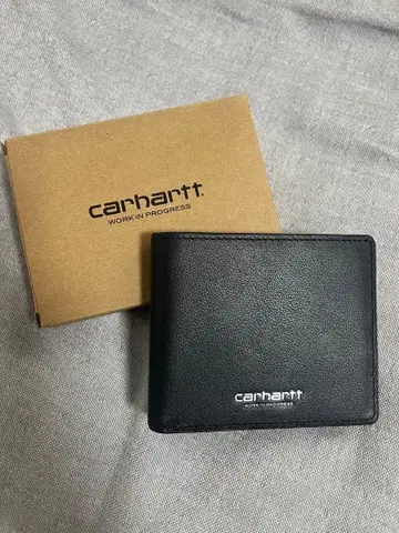 carhartt 블랙 가죽 접이식 지갑