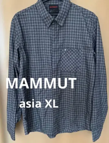 새상품급 마무트 MAMMUT 체크 긴팔 셔츠 남성용 XL