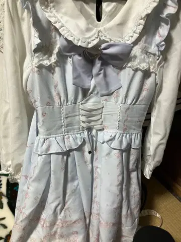 리즈리사 girls party 패턴 원피스 블루 사이즈 2