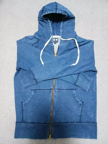 코지마 진스 아이아오 인디고 염색 후드티 쿠라시키 모모타로 진스 후디