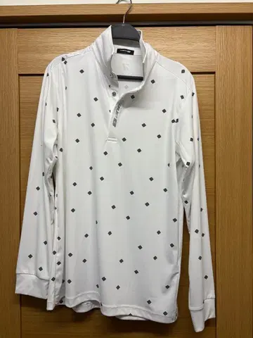 투어 B 다이아몬드 무늬 긴팔 피케 셔츠