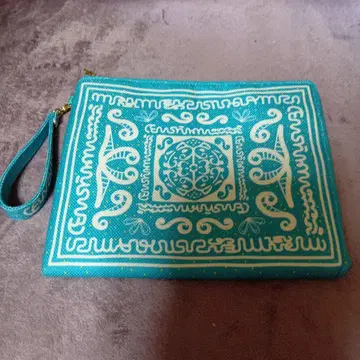 샵 채널 보물 파우치 플라티나 블루 중고품