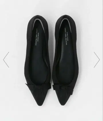 포인티드 턱 리본 플랫슈즈 발수