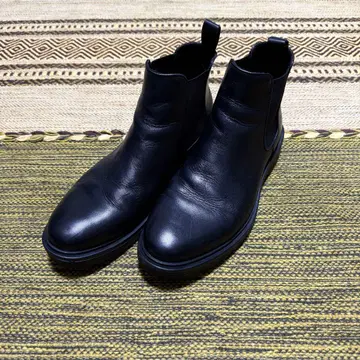 GU 지유 리얼 가죽 사이드 고어 부츠 블랙 27.0cm 가죽 신발