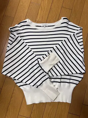 PLST 보더 긴팔 스웨터 S