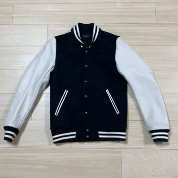 AMERICAN RAG CIE 소매 가죽 바시티 자켓 아메리칸 러그 씨