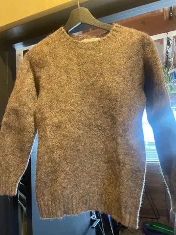 Peter Blume 브라운 크루넥 스웨터 36