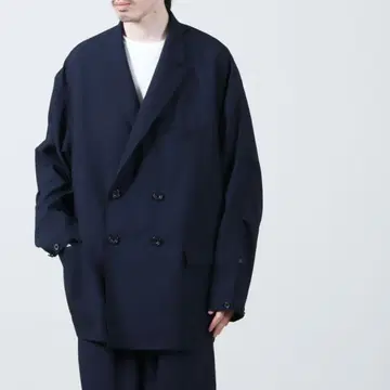 네이비 더블 브레스트 자켓