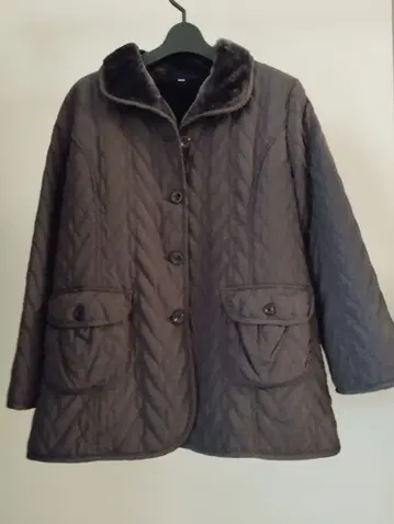 여성용 하프 코트 퀼팅 자켓 코트 퍼플 13호 L