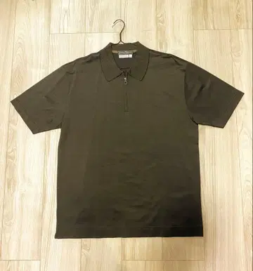 페라가모 다크 그레이 남성용 피케 셔츠 L