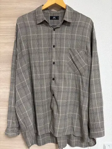 HARE 오버 사이즈 체크 셔츠 S 사이즈