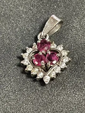 실버 925 루비 펜던트 탑