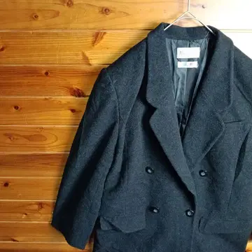 체스터 코트 캐시미어 포함 루즈핏 오버 사이즈 4L 3XL 구제 의류