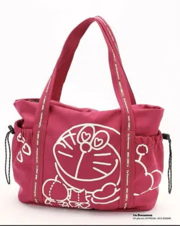 미사용 새상품 인기 모노콤사 도라에몽 토트백 핑크