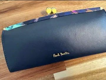 폴 스미스 네이비 가죽 가마구치 장지갑