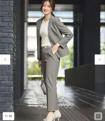 [ 미사용품 ] any SiS 뷰티서모 노카라 자켓 팬츠