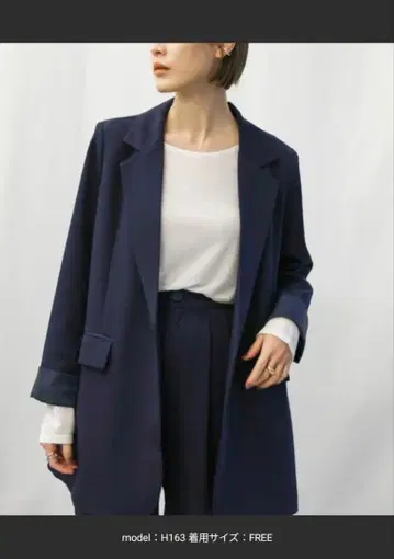 selectMOCA 심플한 디자인 테일러드 자켓 네이비