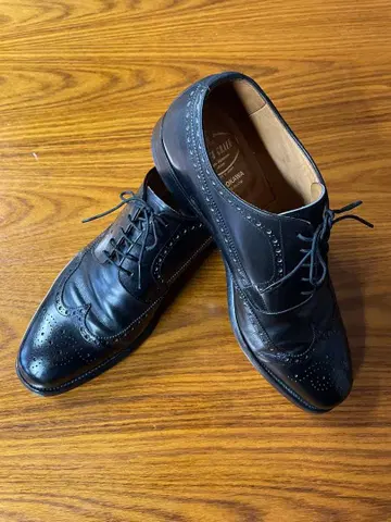 스코치 그레인 윙팁 블랙 27cm EEE