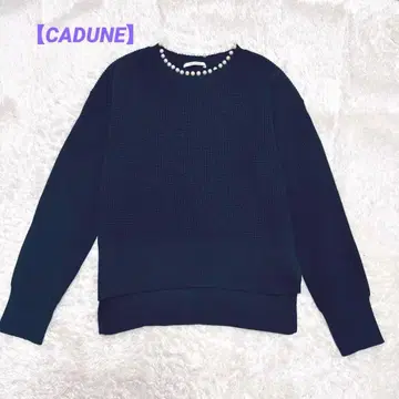 [ CADUNE ] 카듀네 펄 하찌 풀오버 니트 블랙