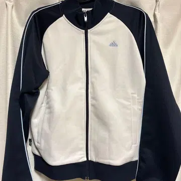 adidas 집업 자켓 화이트/네이비