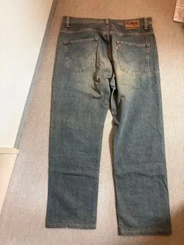 EDWIN 스트레이트 데님 다크 블루