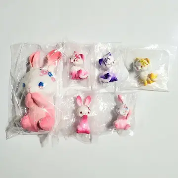 [ 캡슐 토이 ] 꽃 토끼 꽃 고양이 가챠가챠 6개 세트